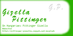 gizella pittinger business card